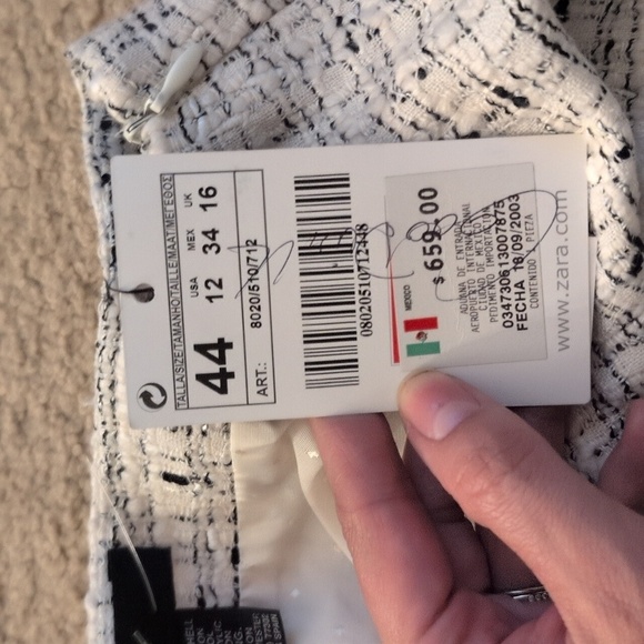 New With Tags Tweed Skirt + Jacket Set from Zara Woman - Picture 9 of 10